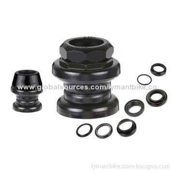 Bicycle headset, made of steel, sized BC1-1/8x26T, 25.4x34x30mm diameter, semi-cartridge bearing